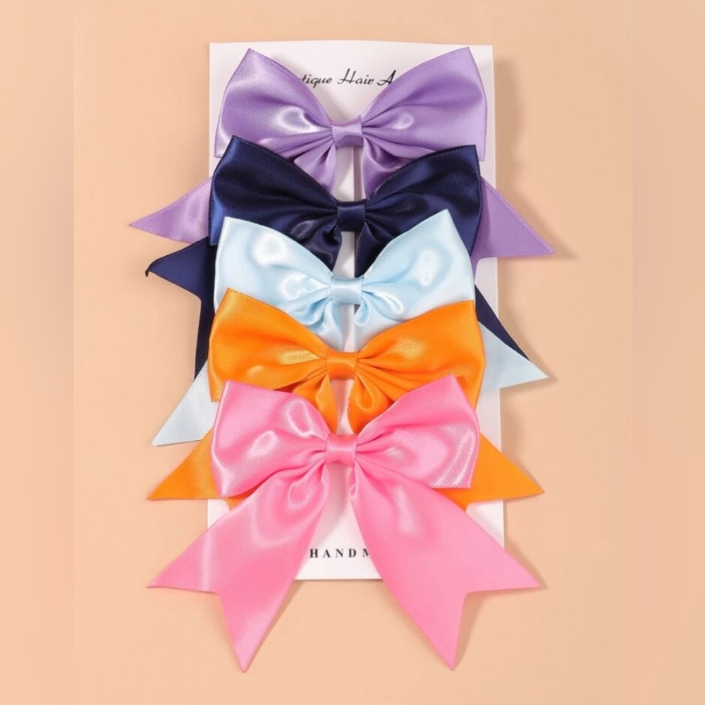 5pcs  Girls Bow Hair Clip